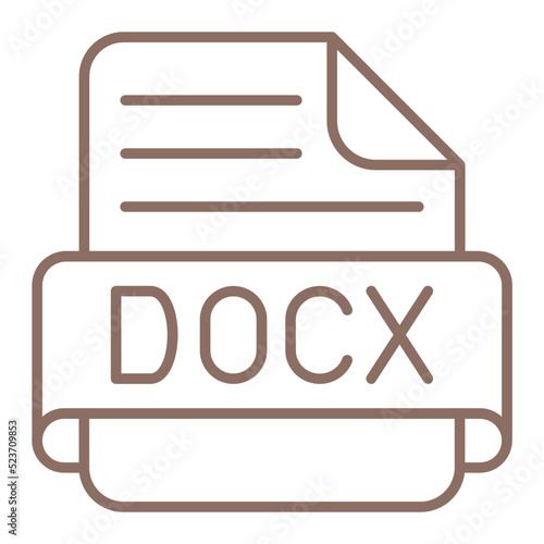 Docx Multicolor Line Icon