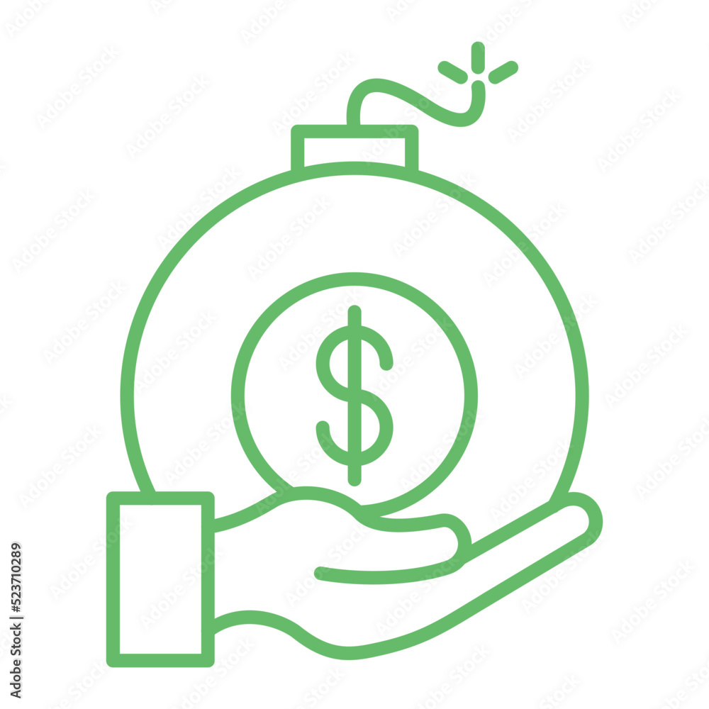 Debt Multicolor Line Icon Debt Multicolor Line Icon