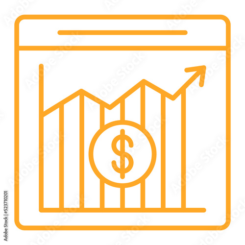 Stock Exchange App Multicolor Line Icon