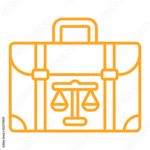 Briefcase Multicolor Line Icon