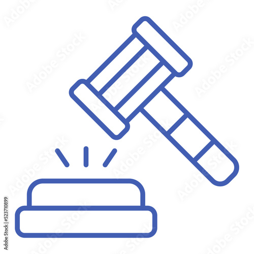 Judge Multicolor Line Icon © Maan Icons