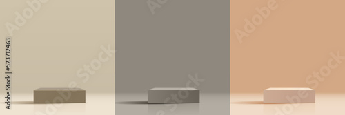 Cosmetic background and set premium podium display for product presentation branding and packaging presentation. studio stage with shadow of background. vector design