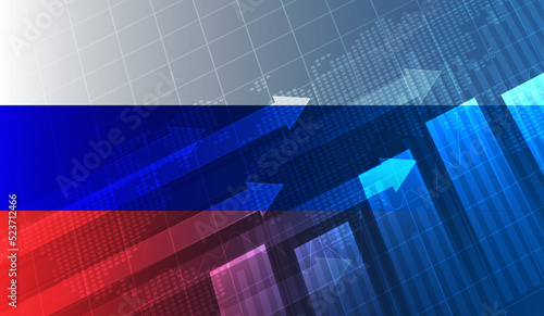 War in Russia. Ukraine crisis Ukraine and Russia military conflict Stock market exchange loss trading graph analysis investment business graph charts financial. vector design