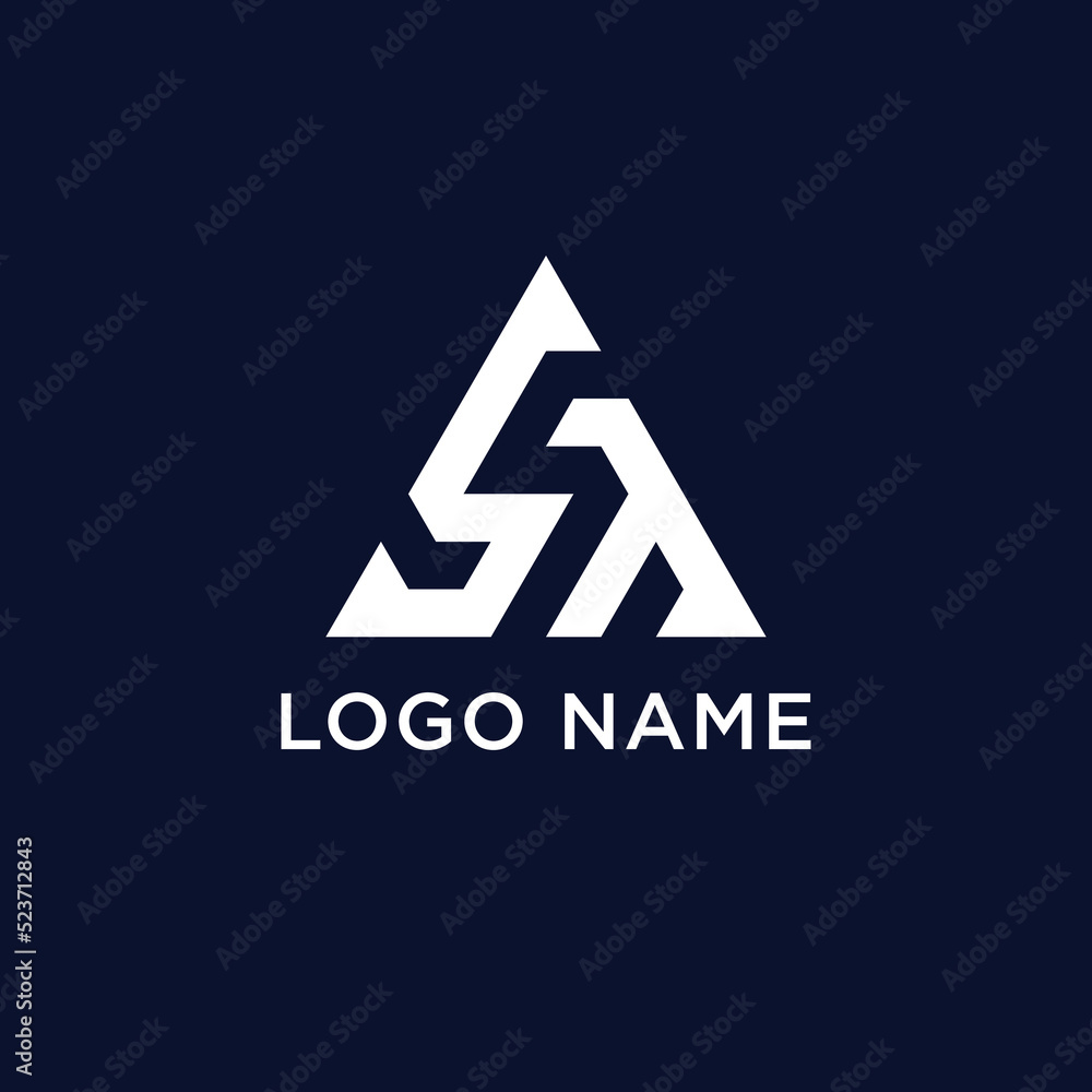 letter s t triangle logo letter s t triangle logo