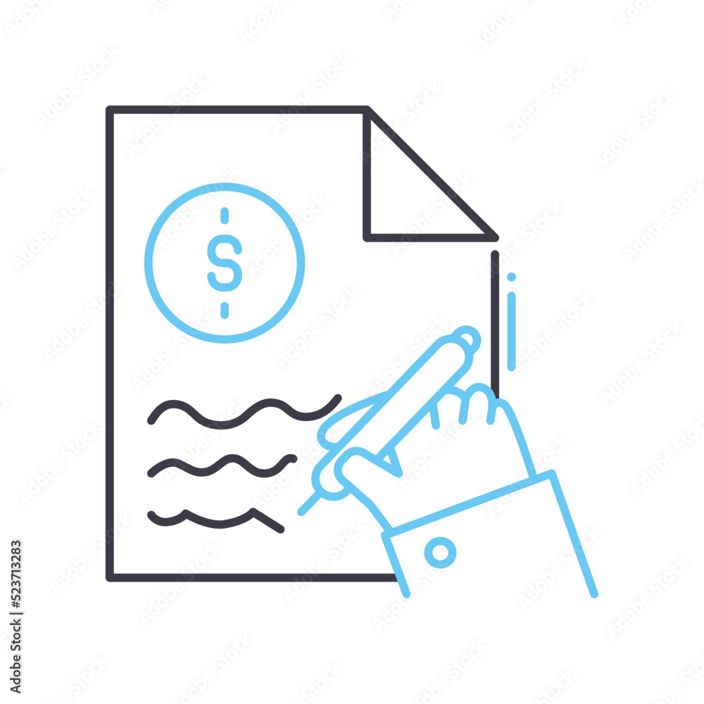 blogger business line icon, outline symbol, vector illustration, concept sign blogger business line icon, outline symbol, vector illustration, concept sign