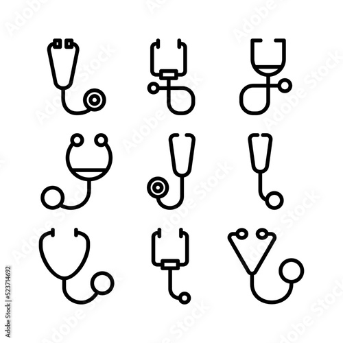 stethoscope icon or logo isolated sign symbol vector illustration - high quality black style vector icons 