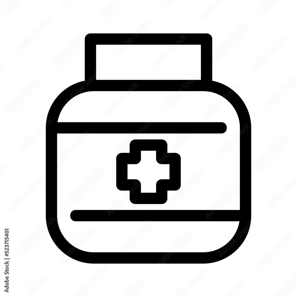 Obraz premium bottle medicine icon or logo isolated sign symbol vector illustration - high quality black style vector icons 