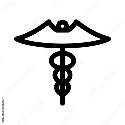 caduceus icon or logo isolated sign symbol vector illustration - high quality black style vector icons
