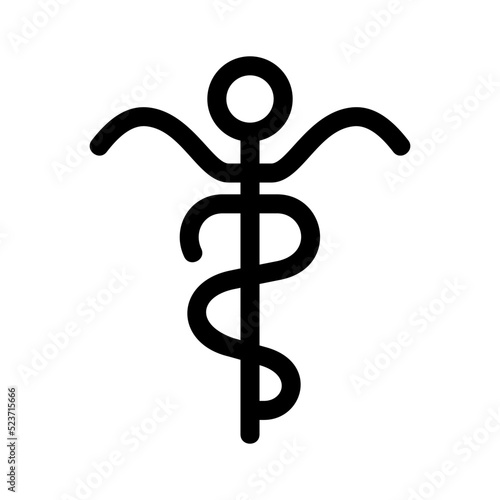 caduceus icon or logo isolated sign symbol vector illustration - high quality black style vector icons 