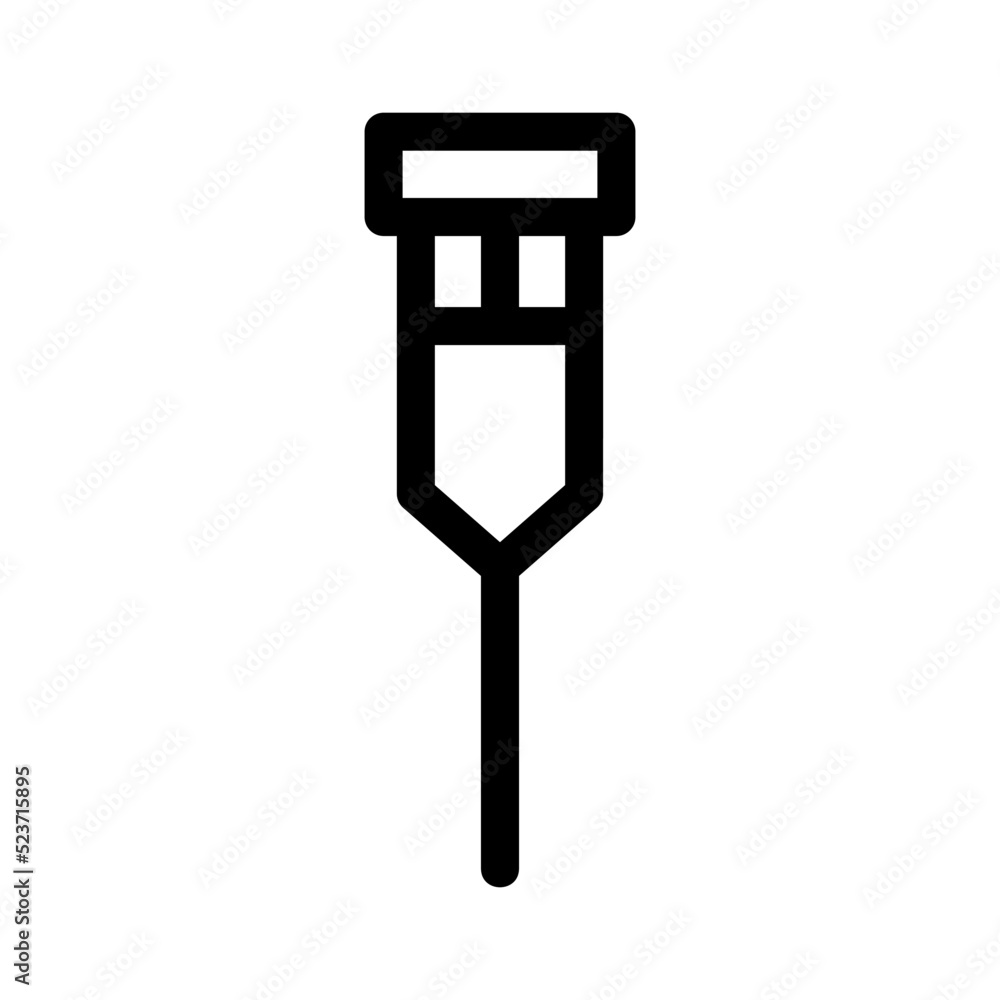 crutch icon or logo isolated sign symbol vector illustration - high quality black style vector icons
