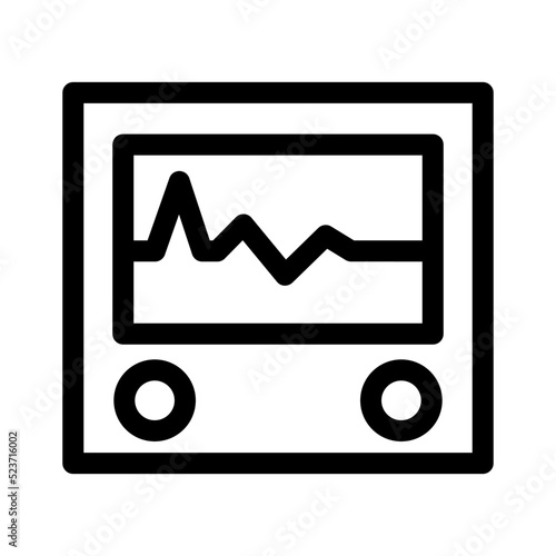 electrocardiograph icon or logo isolated sign symbol vector illustration - high quality black style vector icons
