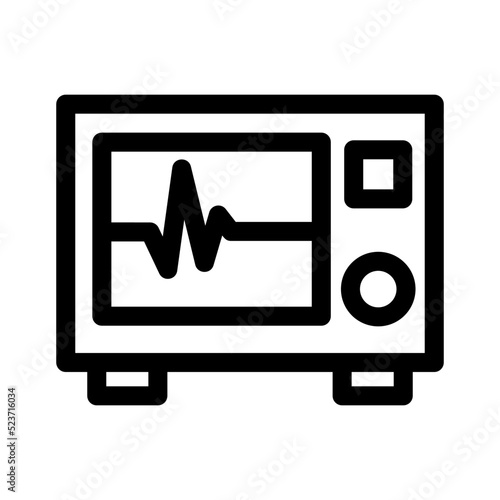 electrocardiograph icon or logo isolated sign symbol vector illustration - high quality black style vector icons
