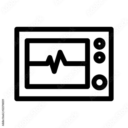 electrocardiograph icon or logo isolated sign symbol vector illustration - high quality black style vector icons
