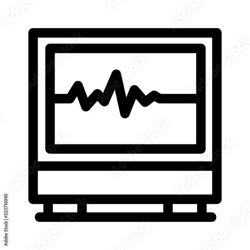 electrocardiograph icon or logo isolated sign symbol vector illustration - high quality black style vector icons
