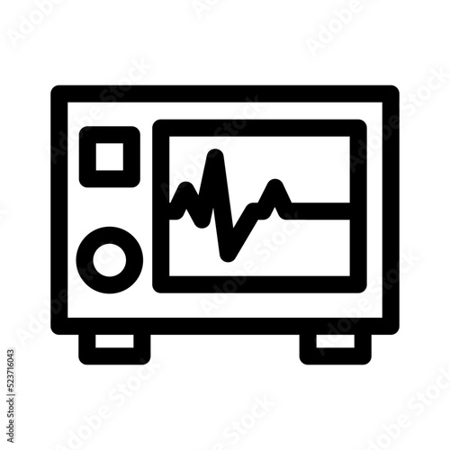 electrocardiograph icon or logo isolated sign symbol vector illustration - high quality black style vector icons
