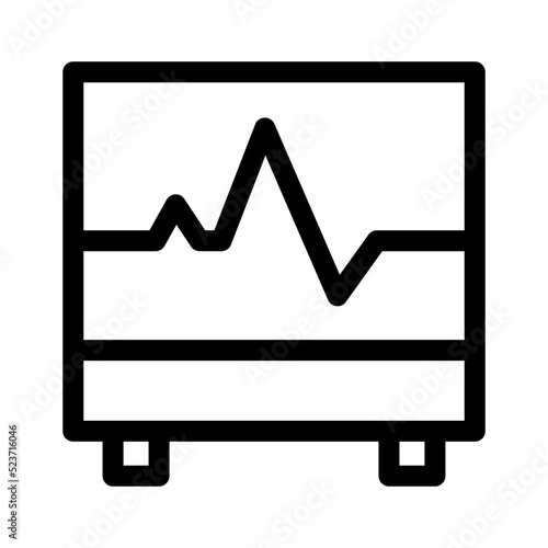 electrocardiograph icon or logo isolated sign symbol vector illustration - high quality black style vector icons
