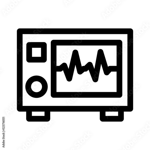 electrocardiograph icon or logo isolated sign symbol vector illustration - high quality black style vector icons
