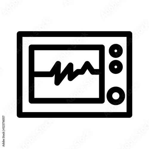 electrocardiograph icon or logo isolated sign symbol vector illustration - high quality black style vector icons
