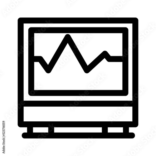 electrocardiograph icon or logo isolated sign symbol vector illustration - high quality black style vector icons
