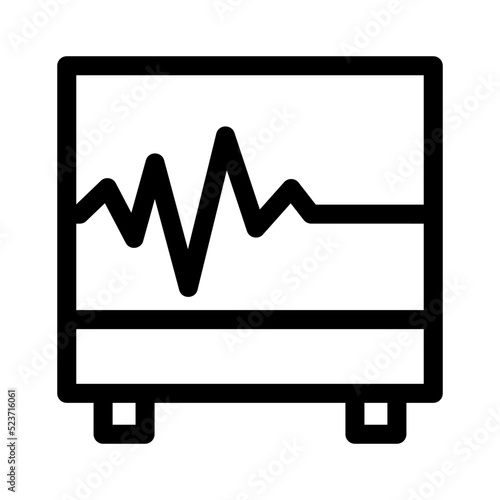 electrocardiograph icon or logo isolated sign symbol vector illustration - high quality black style vector icons
