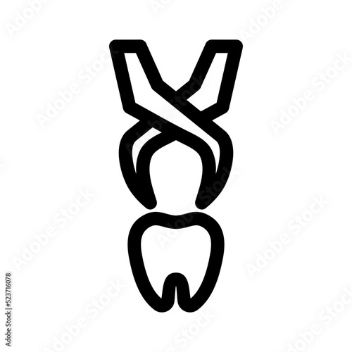 extraction tooth icon or logo isolated sign symbol vector illustration - high quality black style vector icons
