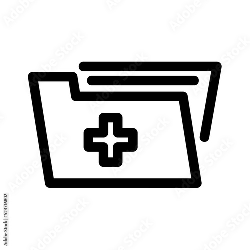 medical file icon or logo isolated sign symbol vector illustration - high quality black style vector icons
