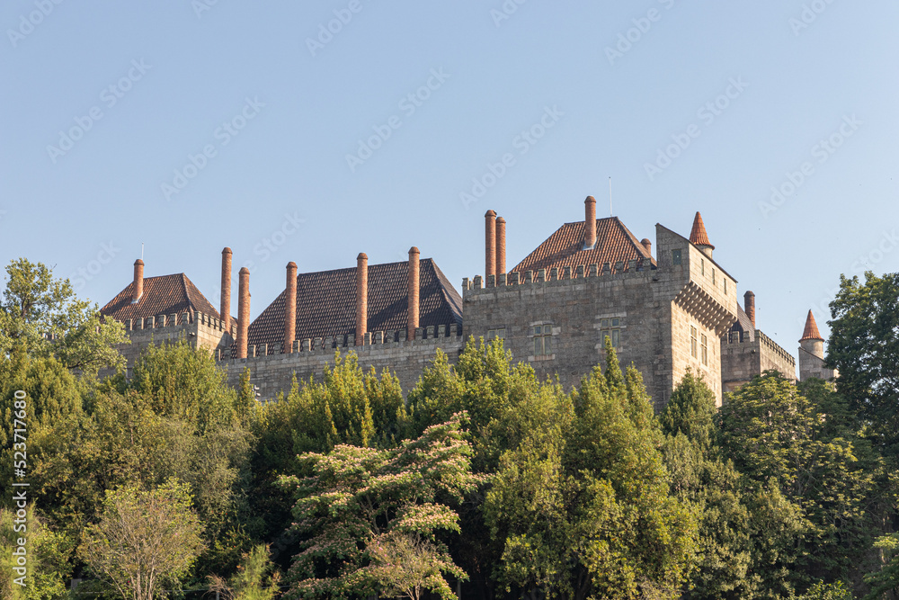 Guimaraes, Portugal. The Paco dos Duques de Braganca (Palace of the Dukes of Braganza), a medieval estate and former Royal residence