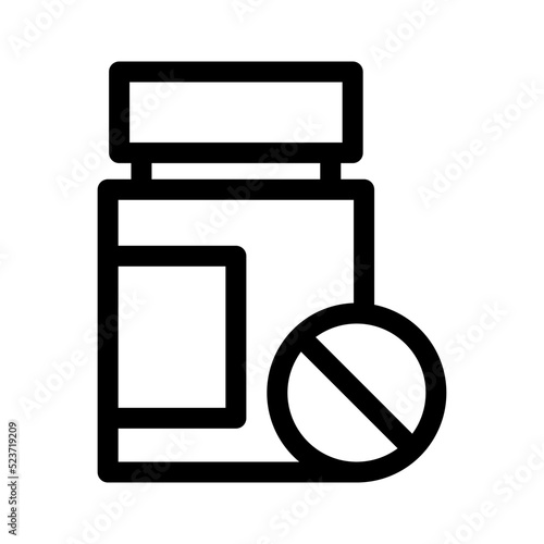vitamin bottle icon or logo isolated sign symbol vector illustration - high quality black style vector icons
