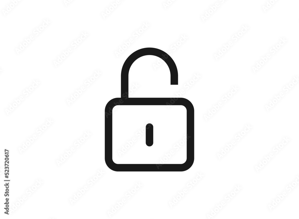 lock line icon, outline vector logo illustration, linear pictogram isolated on white. lock line icon, outline vector logo illustration, linear pictogram isolated on white.