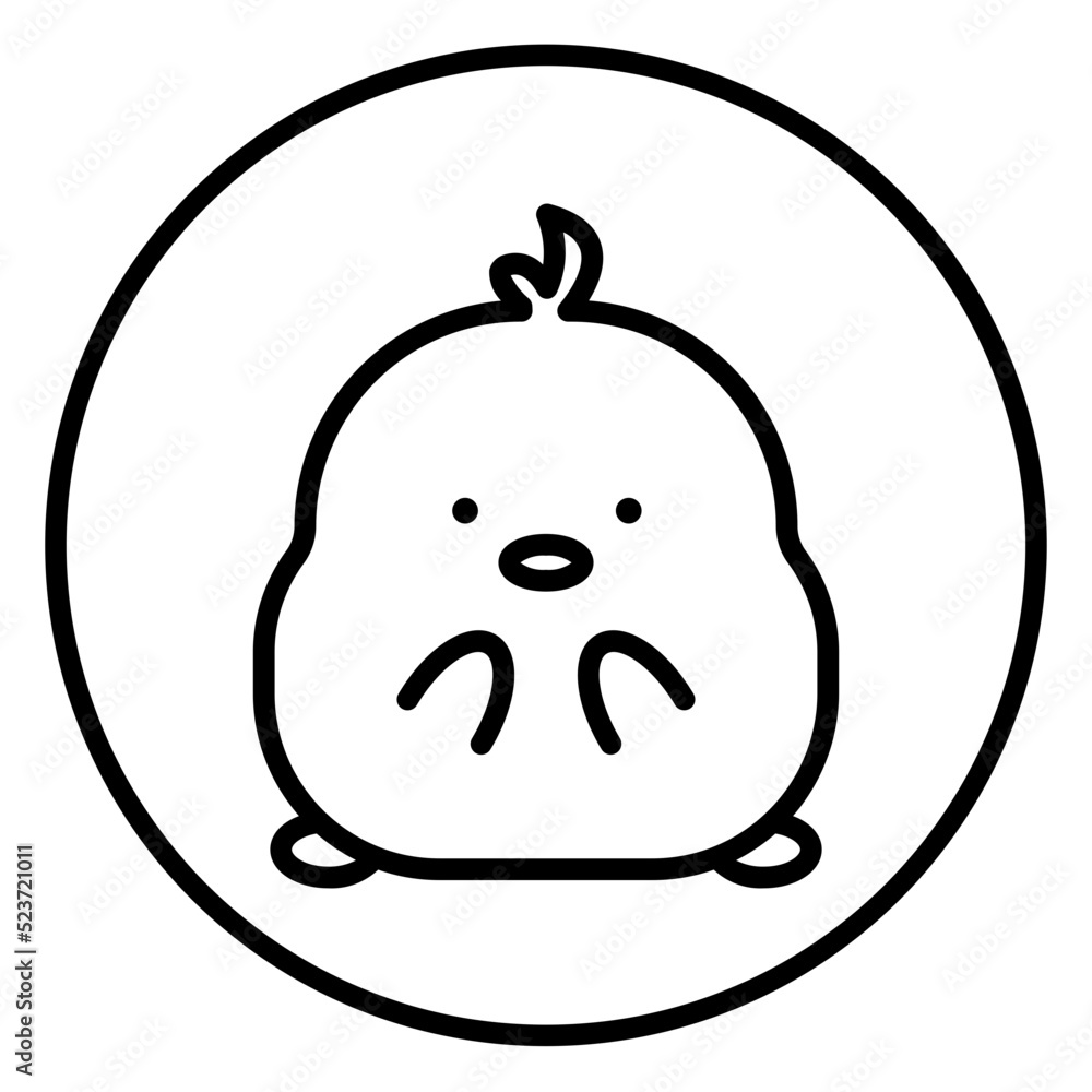 Fototapeta premium chick cartoon icon