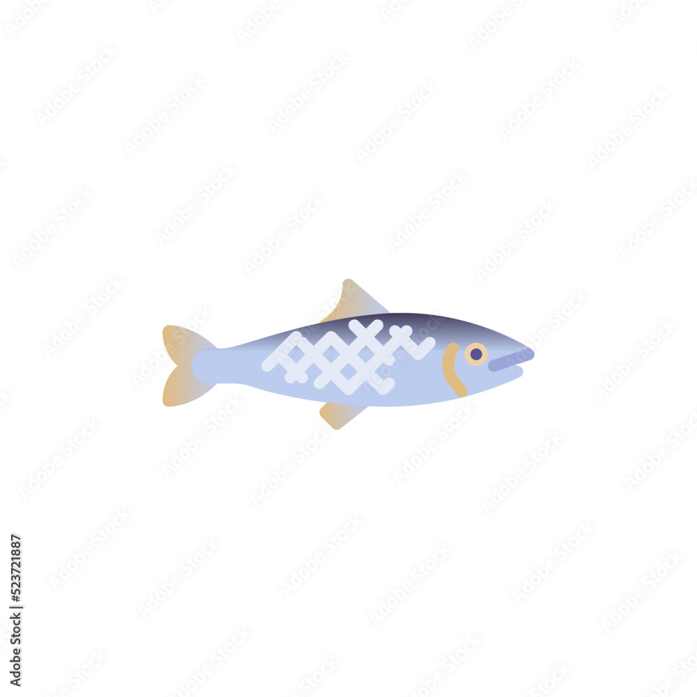 Sardine fish flat icon Sardine fish flat icon