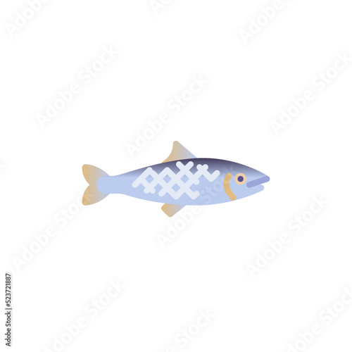 Sardine fish flat icon