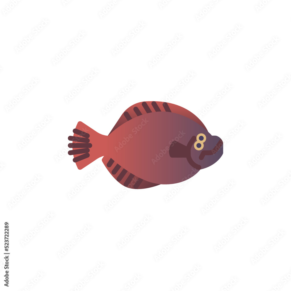 Flatfish flat icon Flatfish flat icon