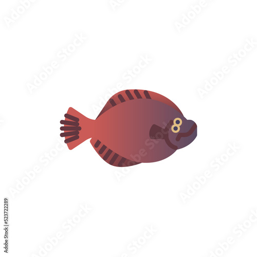 Flatfish flat icon