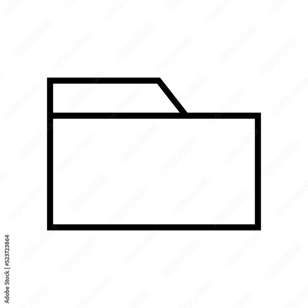 Simple folder line icon. Vector. Simple folder line icon. Vector.