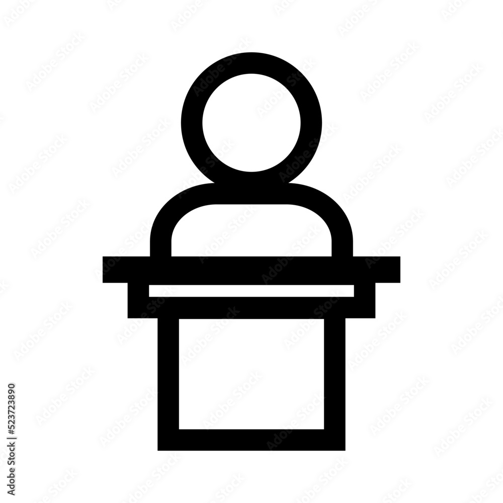 Simple political speech icon. Presentation icon. Vector.