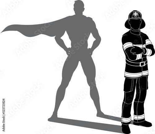 Superhero firefighter fireman Super Hero Shadow