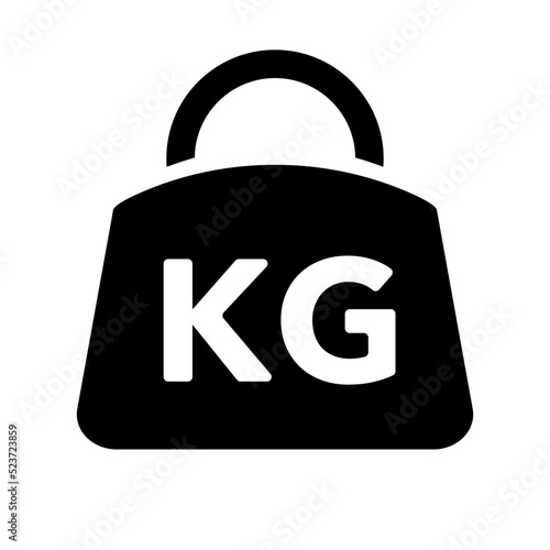 Weight icon. Kilogram weight icon. KG icon. Vector.