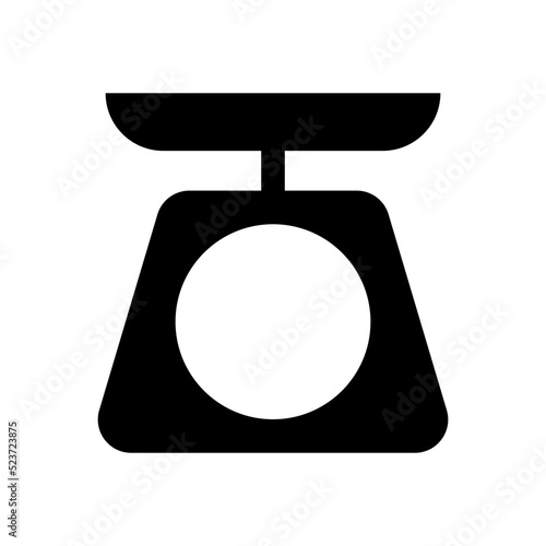 Kitchen scale silhouette icon. Vector.