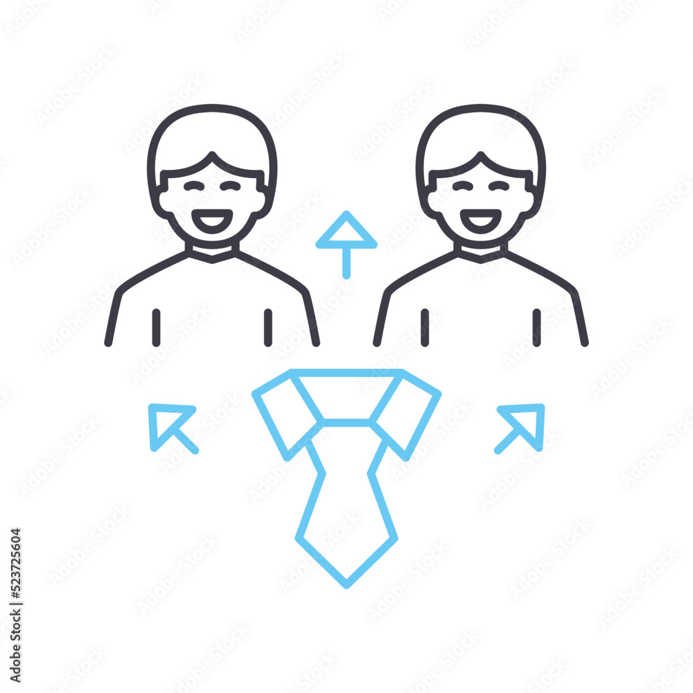 company culture line icon, outline symbol, vector illustration, concept sign
