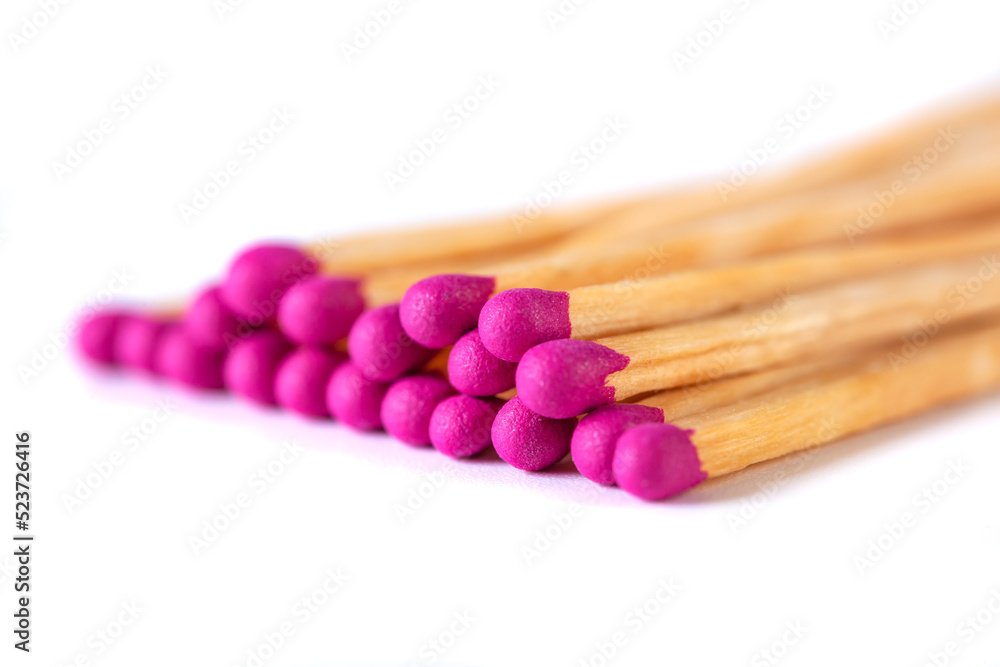 Fire matches pile isolated on white. Object Fire matches pile isolated on white. Object