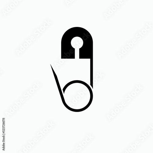 Breastpin Brooch Icon.  Accessories, Fashion Element Symbol  - Vector.