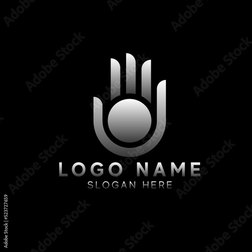 Linear hand gesture vector icon symbol logotype