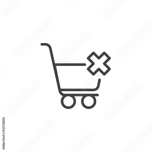 Remove shopping cart line icon