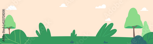 City Park with Green Grass, Trees and Lawn. Urban Garden Place for Games, Meditation and Outdoor Relax. Summer Landscape