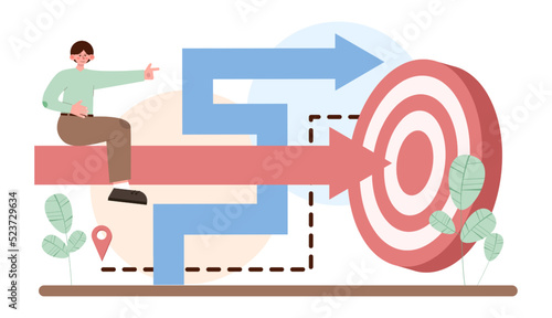 Path concept. Life course or business way, plan or strategy.