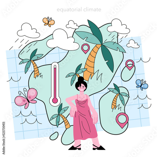 Climatologist concept. Studying factors that influence weather