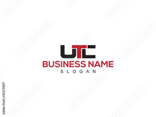 Abstract UTC Logo Icon, Unique utc Logo letter Vector Image Design With Three Letter For You