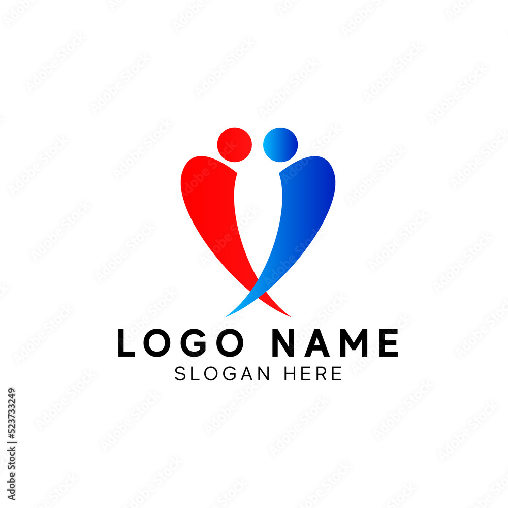Community, network and social logo design template Community, network and social logo design template
