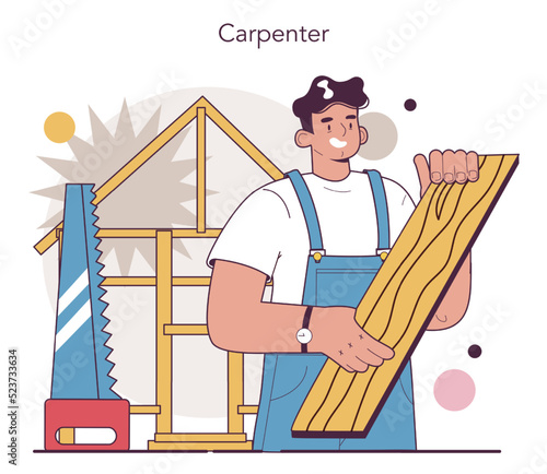 Carpenter. Wooden furniture maker or designer. Home furniture construction